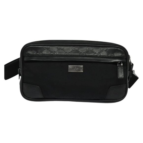 GUCCI Guccissima Waist bag Nylon Black 162417 Auth bs25059 - Picture 2 of 16